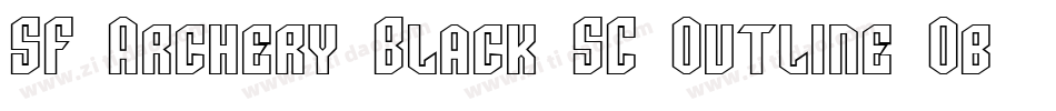 SF Archery Black SC Outline Oblique字体转换